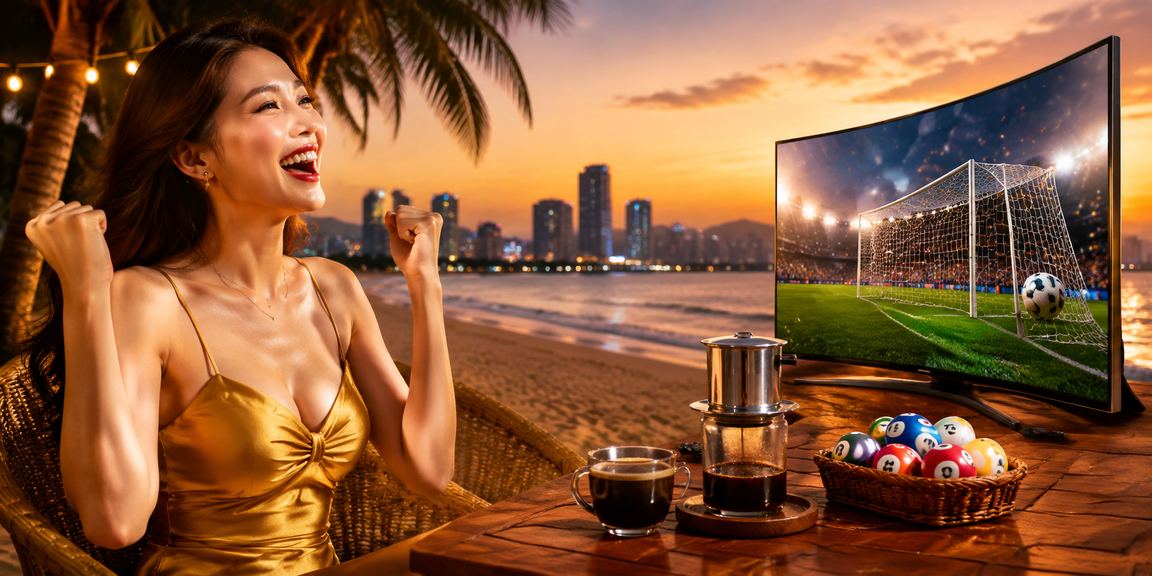 Người dùng Côn Đảo tham gia xổ số trực tuyến bên cốc cà phê