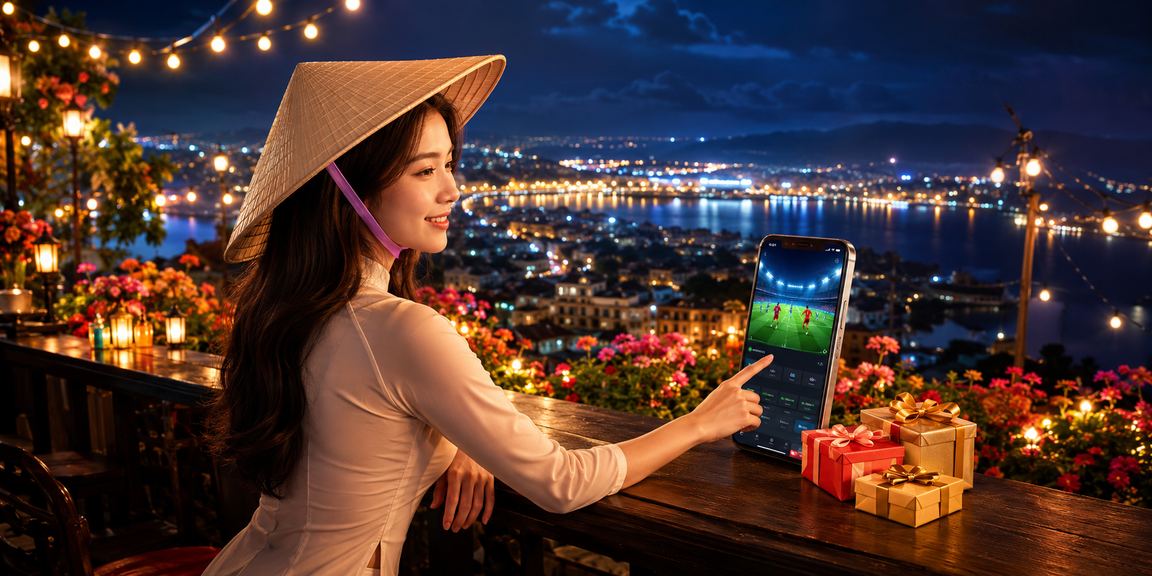 Người dùng Đà Lạt dùng điện thoại truy cập casino di động đội nón lá